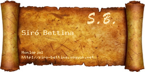 Siró Bettina névjegykártya