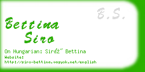 bettina siro business card